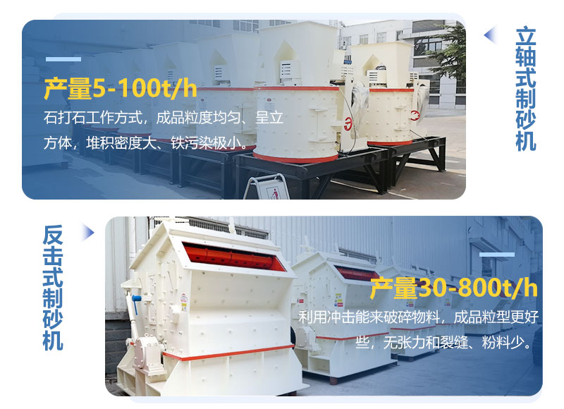 立軸式制砂機(jī)和反擊式制砂機(jī)哪種粒型好？區(qū)別介紹