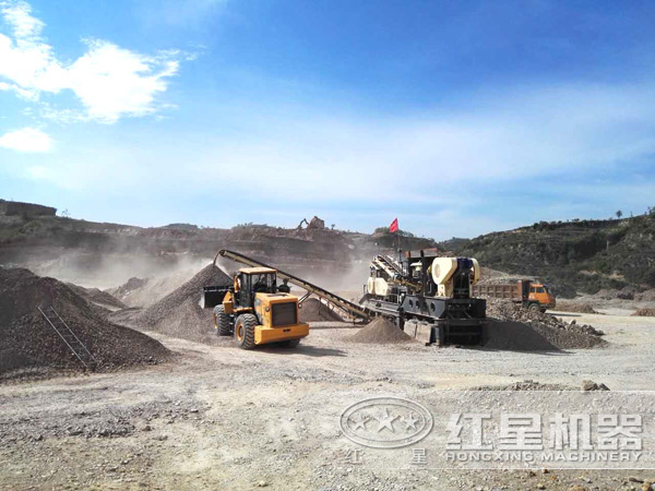移動(dòng)式建筑垃圾處理工藝現(xiàn)場